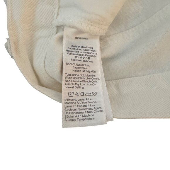 Madewell Relaxed Denim Shorts Women's Mid Rise Button Fly White, Size 32 NWT - Picture 7 of 12